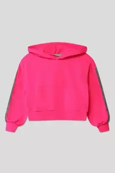 Хлопковое худи с лампасами Benetton