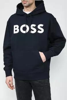 Хлопковое худи с логотипом BOSS