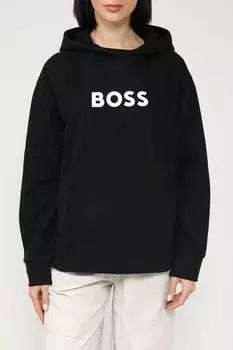 Хлопковое худи с логотипом бренда BOSS