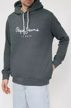 Хлопковое худи с логотипом бренда PEPE JEANS