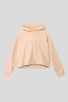 Хлопковое худи с логотипом бренда PEPE JEANS