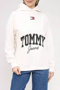 Хлопковое худи с логотипом бренда Tommy Jeans