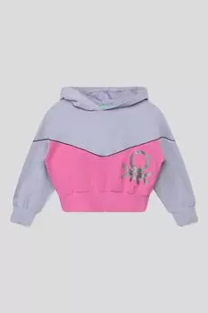 Хлопковое худи с принтом Benetton