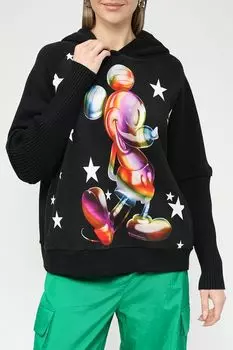 Хлопковое худи с принтом Desigual