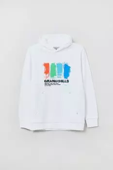 Хлопковое худи с принтом GRAND & HILLS