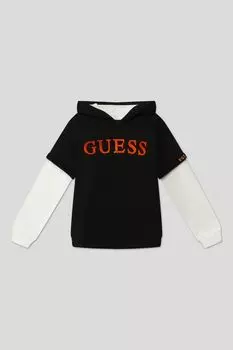Хлопковое худи с принтом Guess