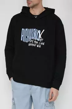 Хлопковое худи с принтом John Richmond