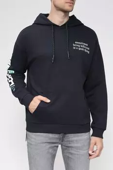 Хлопковое худи с принтом Loft