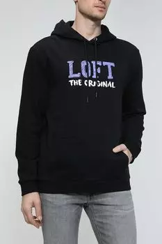 Хлопковое худи с принтом Loft