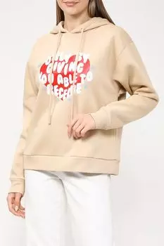 Хлопковое худи с принтом Loft