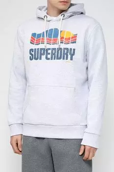 Хлопковое худи с принтом Superdry