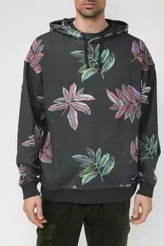 Хлопковое худи с растительным принтом Scotch & Soda