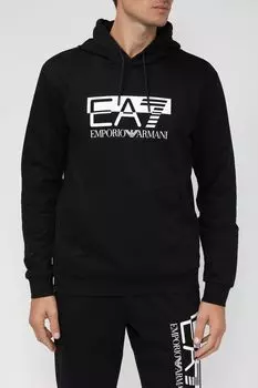 Хлопковое худи спринтом Ea7