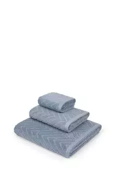 Хлопковое махровое полотенце с жаккардовым узором Zig Zag Sky COINCASA