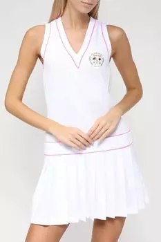 Хлопковое платье джерси с юбкой в складку Chiara Ferragni