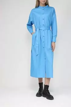 Хлопковое платье-рубашка макси BELUCCI