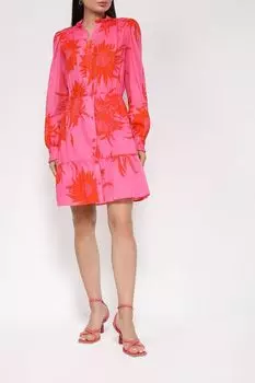 Хлопковое платье-рубашка с принтом Pinko