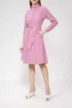 Хлопковое платье-рубашка в полоску Piombo