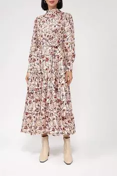 Хлопковое платье с цветочным принтом BELUCCI