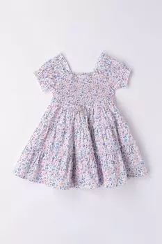 Хлопковое платье с цветочным принтом IDO