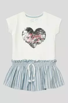 Хлопковое платье с декором из пайеток Freestyle