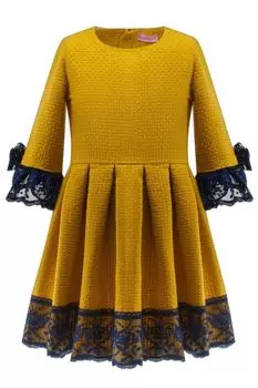 Хлопковое платье с кружевной отделкой EVIKA KIDS