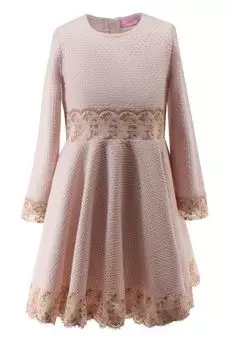 Хлопковое платье с кружевной отделкой EVIKA KIDS