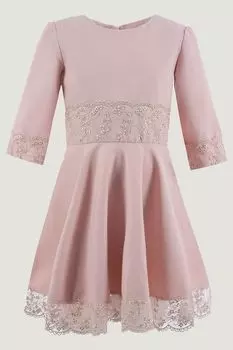 Хлопковое платье с кружевом EVIKA KIDS