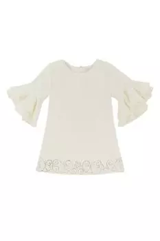 Хлопковое платье с оборками на рукавах EVIKA KIDS