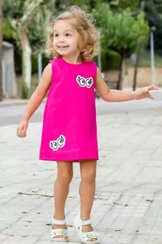 Хлопковое платье с принтом EVIKA KIDS