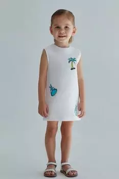 Хлопковое платье с принтом EVIKA KIDS
