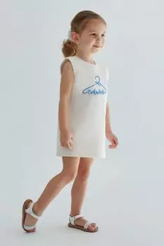 Хлопковое платье с принтом EVIKA KIDS