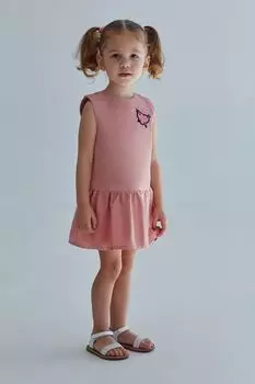 Хлопковое платье с принтом EVIKA KIDS