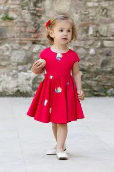 Хлопковое платье с принтом EVIKA KIDS