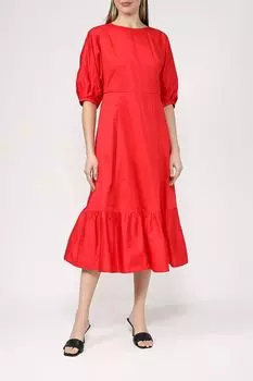 Хлопковое платье с пышными рукавами BELUCCI