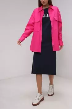 Хлопковое платье с разрезом HUGO