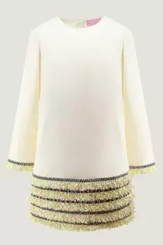 Хлопковое платье с тесьмой EVIKA KIDS