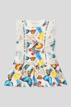 Хлопковое платье с воланами Choupette