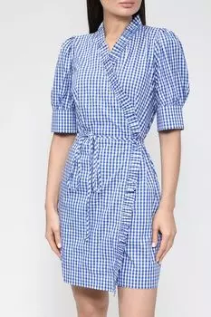 Хлопковое платье в клетку BELUCCI