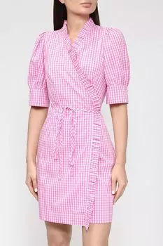 Хлопковое платье в клетку BELUCCI