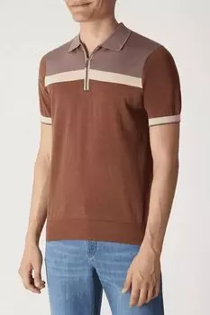 Хлопковое поло на молнии CUDGI