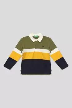 Хлопковое поло с длинным рукавом Benetton