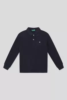 Хлопковое поло с длинным рукавом Benetton