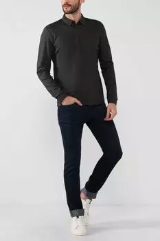 Хлопковое поло с длинным рукавом BOSS