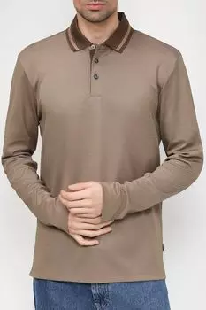 Хлопковое поло с длинным рукавом BOSS