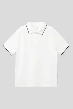 Хлопковое поло с контрастной отделкой GIOCO