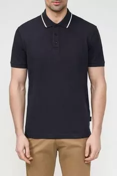 Хлопковое поло с контрастными деталями Strellson