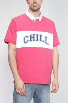 Хлопковое поло с коротким рукавом с надписью Esprit Edc