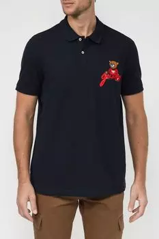 Хлопковое поло с принтом Guess