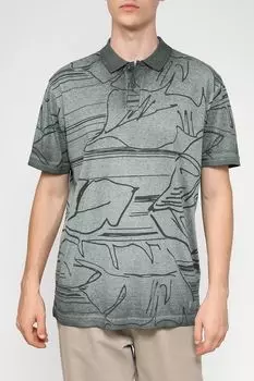 Хлопковое поло с принтом LERROS